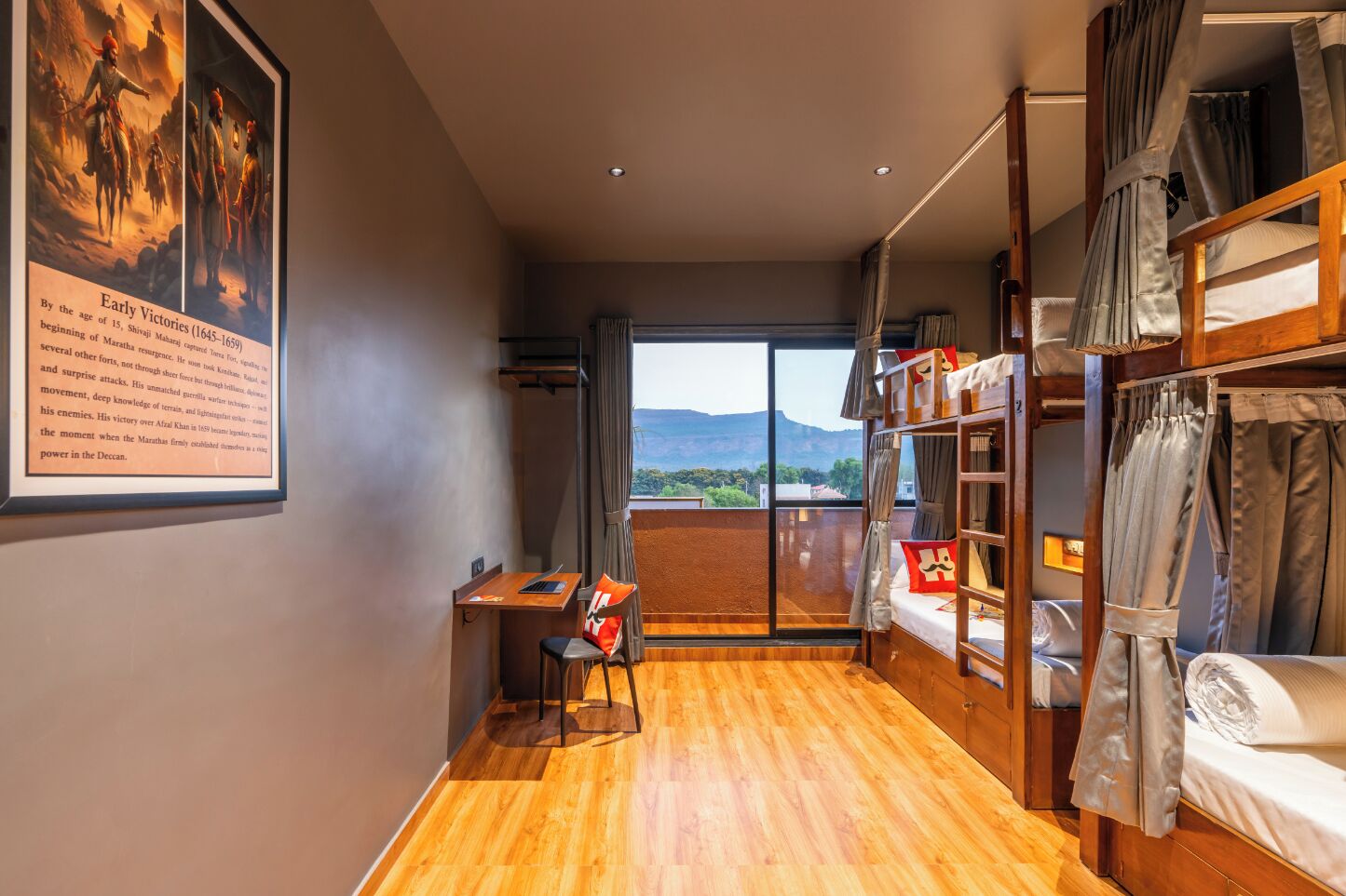 Deluxe Shared Dormitory, Mixed Dorm, Mountain View | In-room safe, laptop workspace, iron/ironing board, free WiFi
