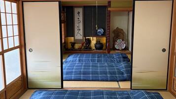 Desk, free WiFi, bed sheets