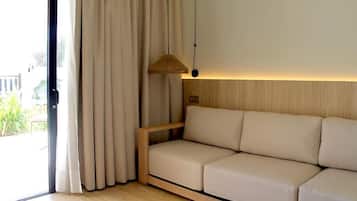 Comfort-bungalow - balkon - havudsigt | Opholdsområde