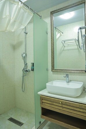 Basic Double or Twin Room | Bathroom | Slippers - BAKOVUL HERITAGE  (Bukhara)