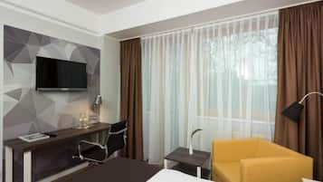 1 Schlafzimmer, Reisekinderbett, kostenloses WLAN, Bettwäsche
