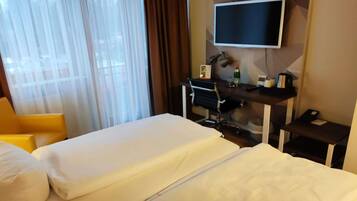 1 Schlafzimmer, Reisekinderbett, kostenloses WLAN, Bettwäsche