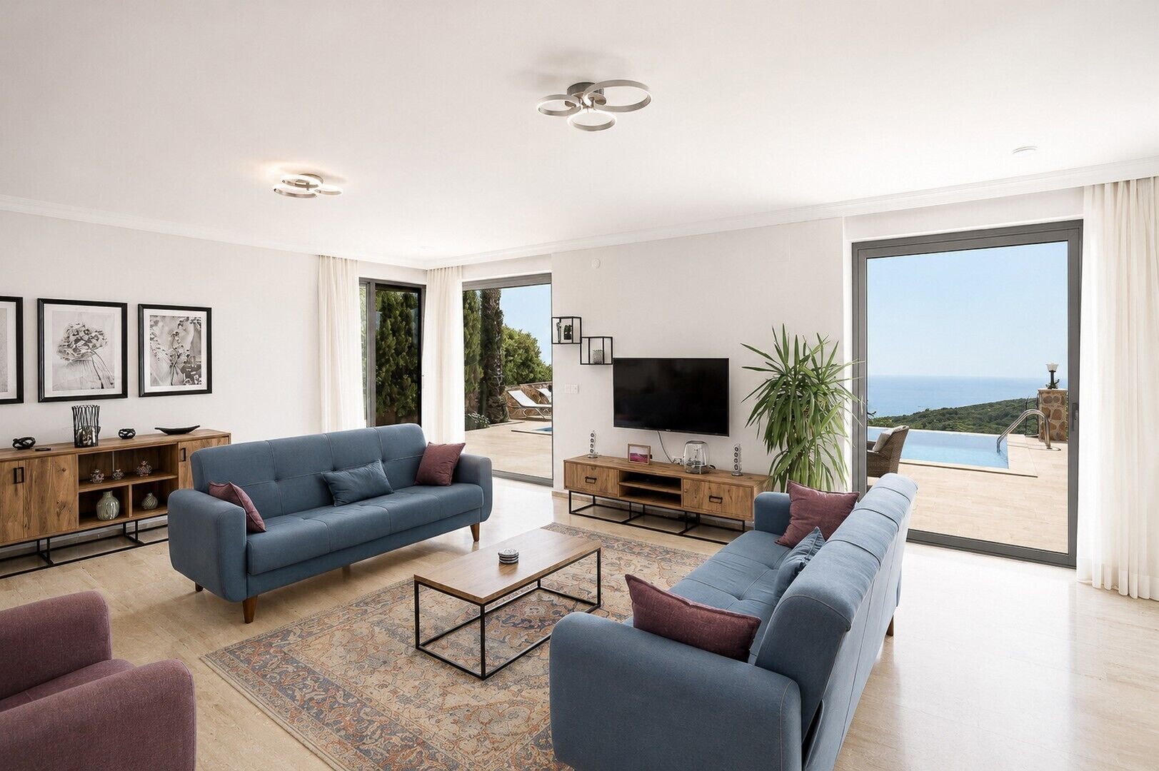 Villa, Sea View | Living area
