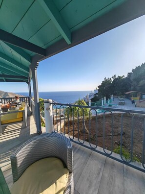 Terrace/patio - Vacation Apartment 'Paraíso Para Todos' with Sea View, Shared Pool and Wi-Fi (Mogán)