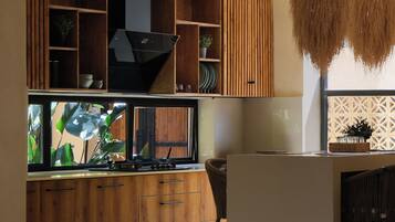 Electric kettle, dining tables