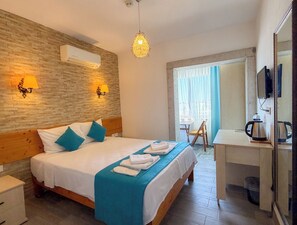 Economy Double Room, Pool View | Desk, free WiFi, bed sheets - Alatrio Hotel Alaçatı (Cesme)