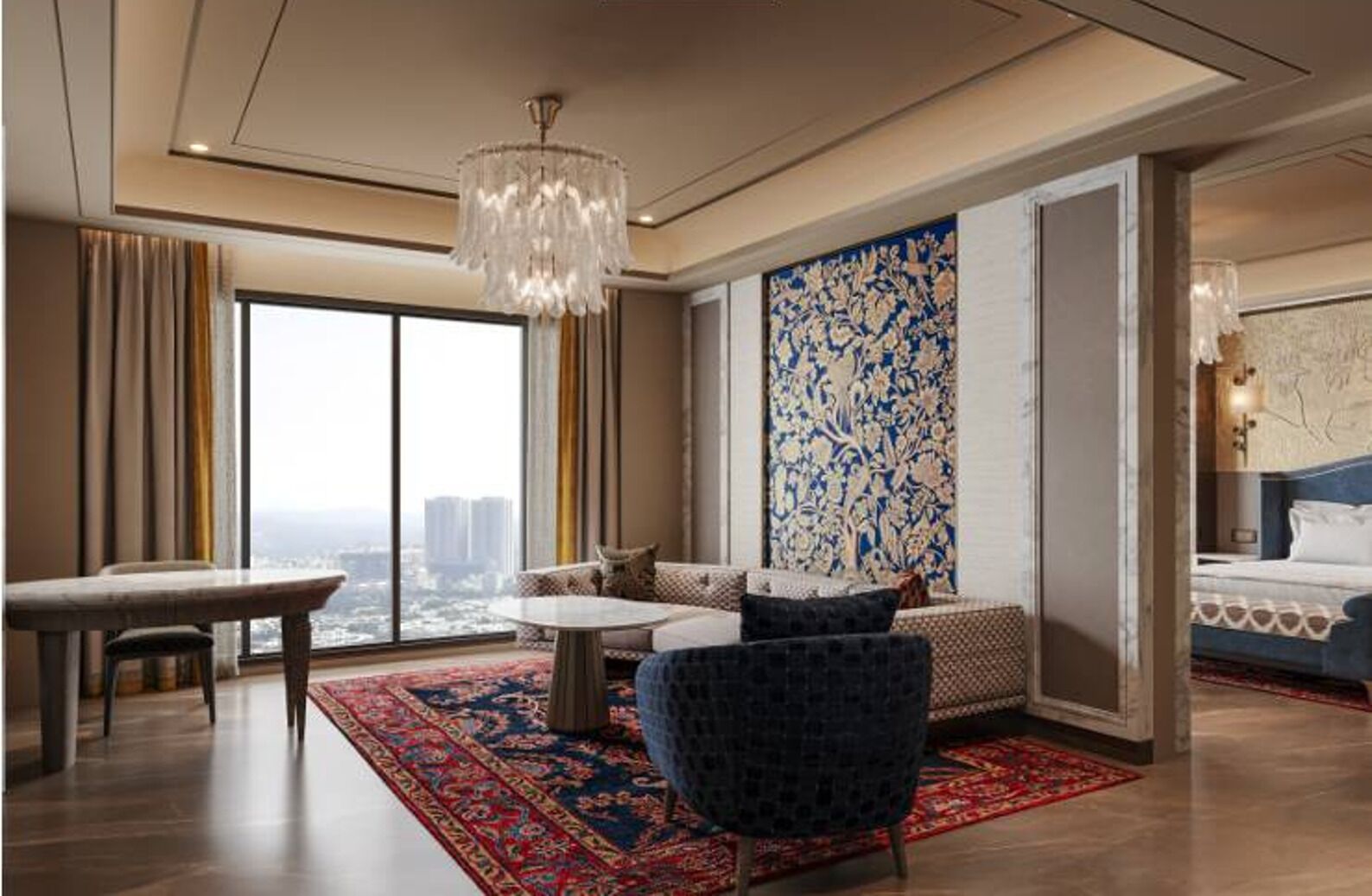  Nebula Suites | In-room safe, desk, laptop workspace, blackout drapes
