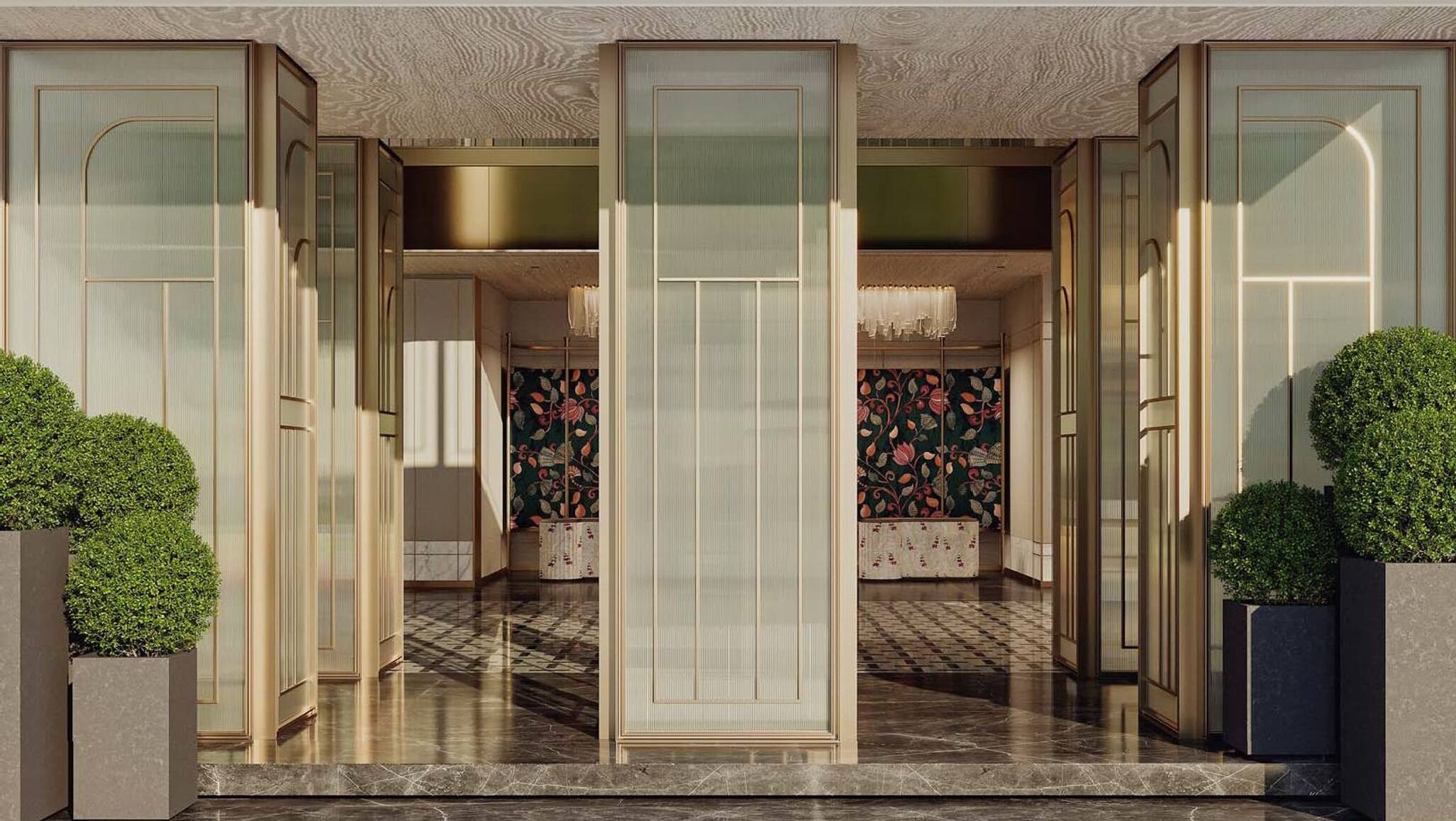 Interior entrance