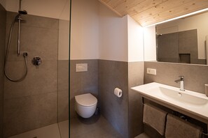 Shower, hair dryer, towels - Apartment 'Kirchbach' with Mountain View, Shared Pool and Wi-Fi (Plaus)