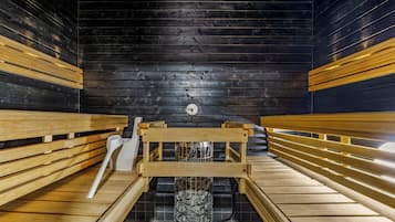 Leilighet – comfort, flere senger, badstue, bakgårdsutsikt | Badstue
