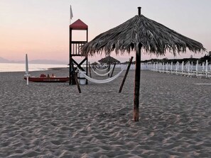 Vlak bij het strand