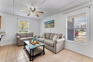 Living area - Affordable Cozy Condo on Ground Floor & Short Walk to Beach! (South Padre Island)
