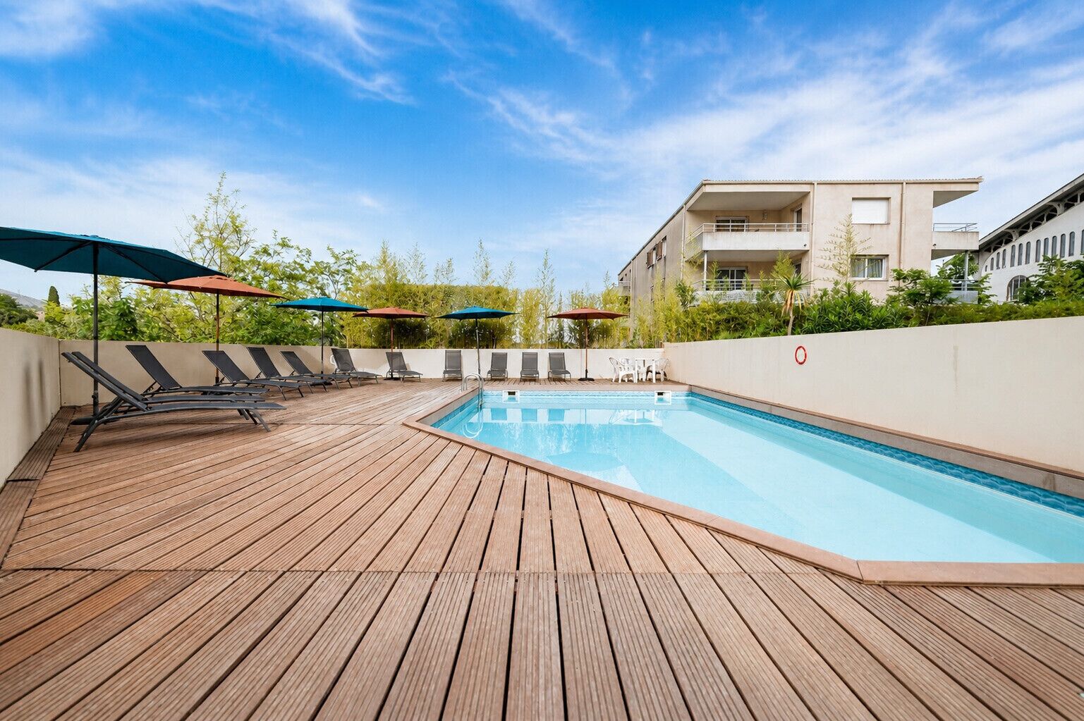 A heated pool