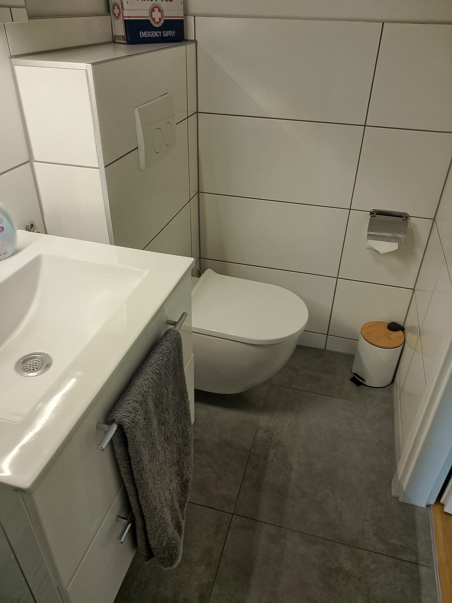 Suihku, hiustenkuivaaja, pyyhkeet