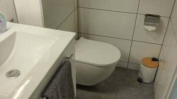 Dusche, Haartrockner, Handtücher