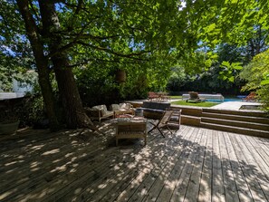 Terrace/patio - Cabin on the Biscarrosse golf course, 5 minutes from the lake and 10 minutes from the ocean! (Biscarrosse)