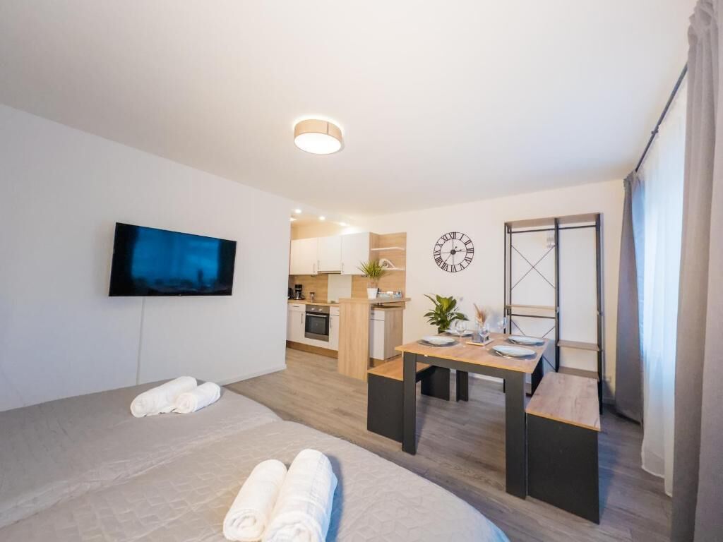 Appartement, 2 slaapkamers, keuken, uitzicht op stad | Geluiddichte muren, een strijkplank/strijkijzer, gratis wifi