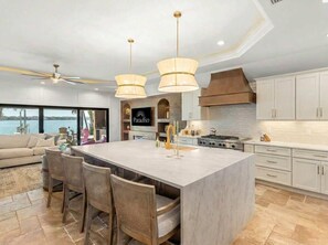 Fridge, microwave, oven, stovetop - Harbor Villa | Waterfront Pool & Spa | Firepit (Indian Rocks Beach)