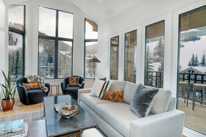 TV, fireplace - Village Luxe | Ski-in/Ski-out | Heated Pool & Spa (Beaver Creek)