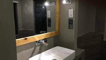 Deluxe Double Room, Balcony, Ocean View | Bathroom | Shower, free toiletries, towels, soap