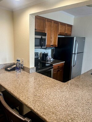 Fridge, microwave, oven, stovetop - Wake Up to Stunning Views – Your Balcony Escape! (Tampa)