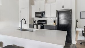 Fridge, dining tables - Landing | Incredible 1BD, Gym, Clubhouse (Asheville)