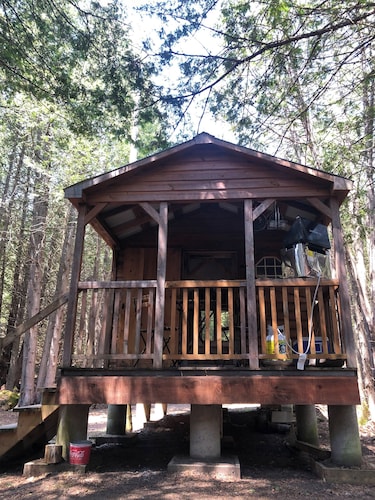 The Hideaway- Cozy forest escape with sauna and trails 10 minutes from Bull Lake