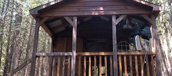 The Hideaway- Cozy forest escape with sauna and trails 10 minutes from Bull Lake