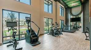 Fitness facility - Landing | Modern 1BD, Yoga Studio, Clubhouse (Leander)