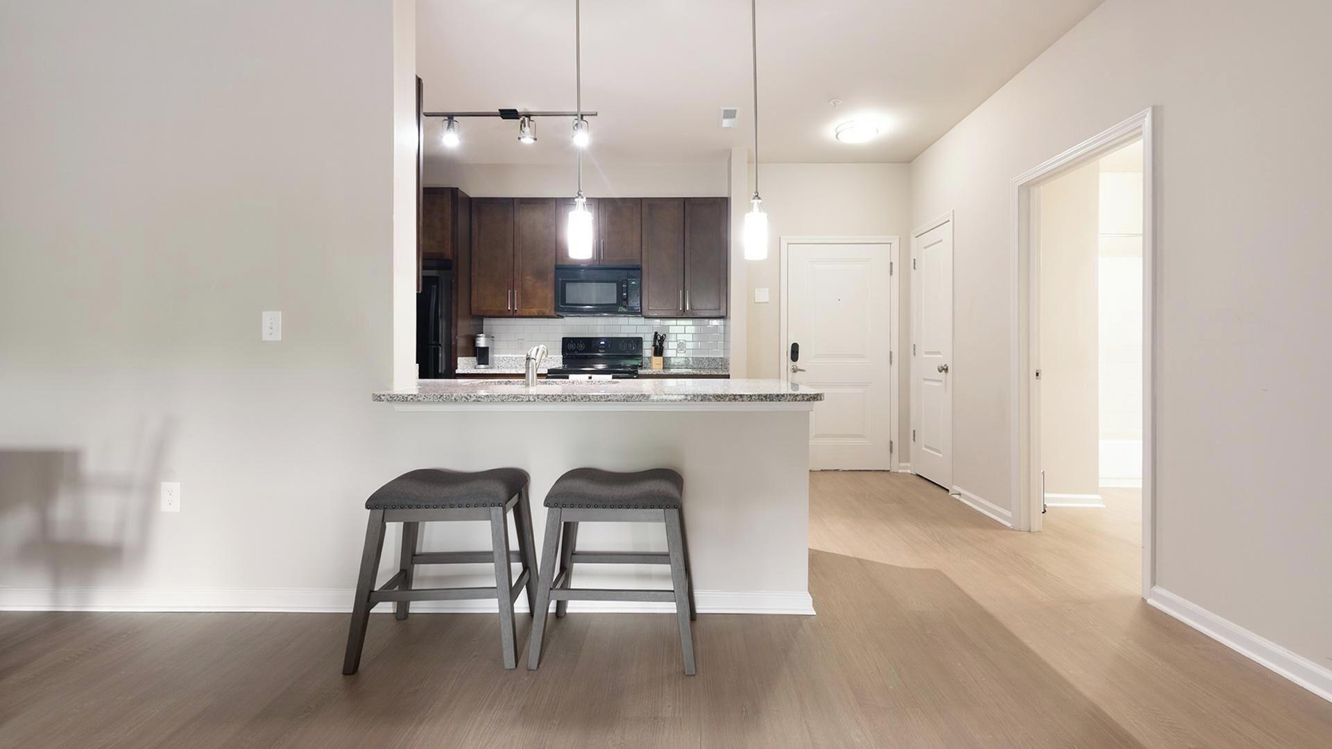 Fridge, dining tables