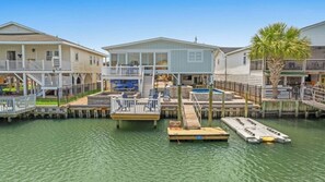 Exterior - Tropic Like It's Hot -Pool & Hot Tub- Channel Home (North Myrtle Beach)