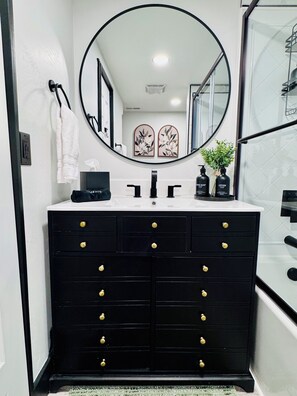 Bathroom - Stunning, spotless two-bed basement suite in newly renovated duplex (Idaho Falls)