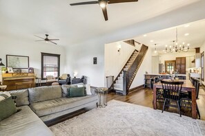 TV, offices - Kindred Estate! Historic Home Near OCC w/ Sauna (Colorado Springs)