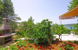 Terrace/patio - Cozy apartment in Necujam with house sea view (Necujam)