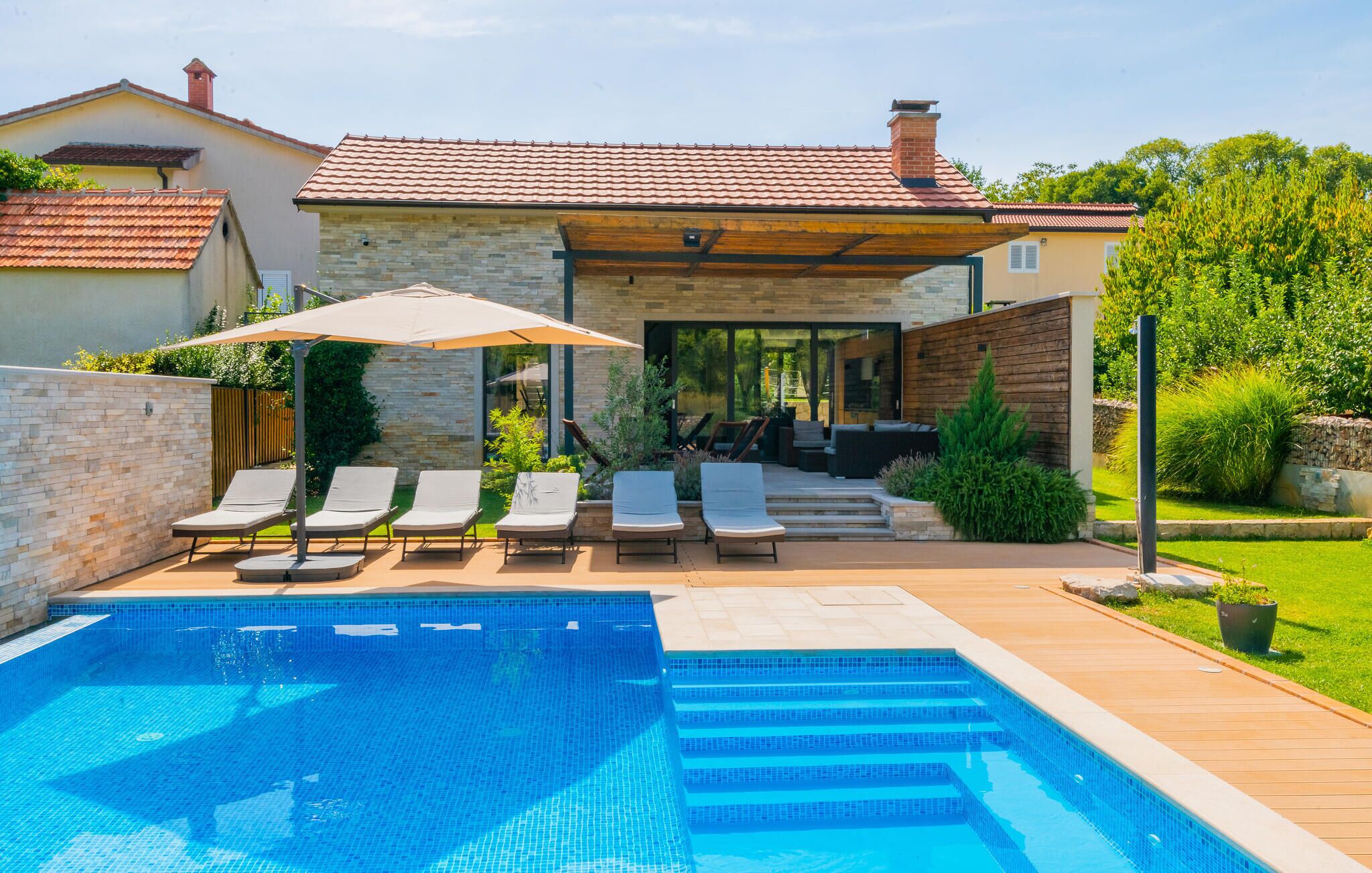 A heated pool