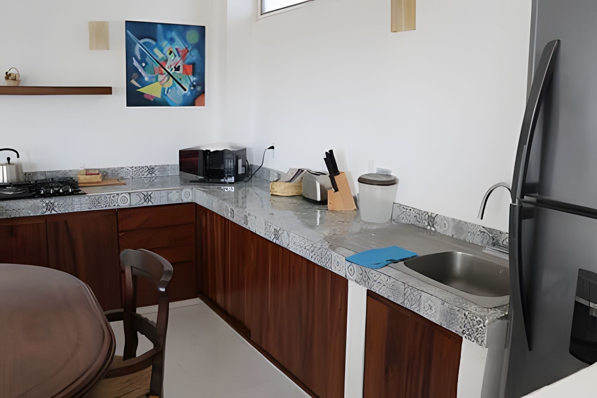 Departamento | Cocina privada | Parrilla de estufa y utensilios de cocina 