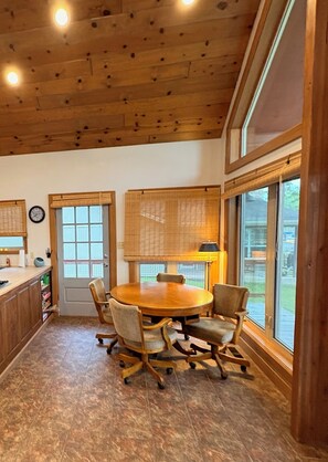 Dining - 2 Lakefront homes, 1 lot, Huge Private Dock with 2 Slips - Monkey Island (Afton)