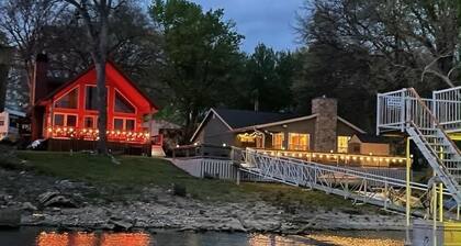 2 Lakefront homes, 1 lot, Huge Private Dock with 2 Slips - Monkey Island