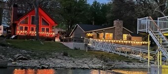 2 Lakefront homes, 1 lot, Huge Private Dock with 2 Slips - Monkey Island