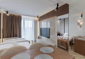 1 室のベッドルーム、アイロン / アイロン台、WiFi、ベッドシーツ