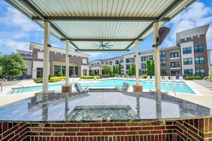 Pool - Luxurious 2BR King Beds  Apartment in Montgomery with Pool, Gym & Game Room (Montgomery)