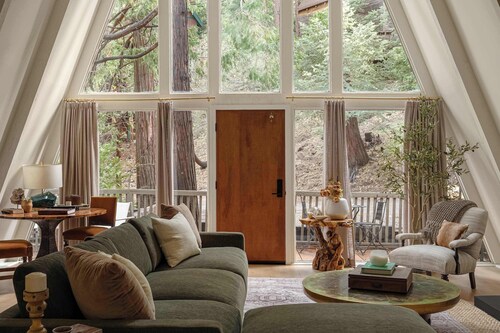 Fern Dell A-Frame | Nordic Cabin · Fireplace · Walk to Village & Lake