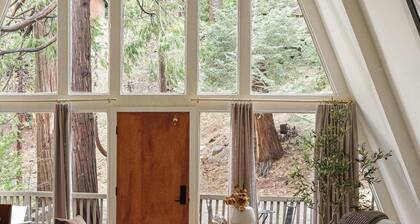 Fern Dell A-Frame | Nordic Cabin · Fireplace · Walk to Village & Lake