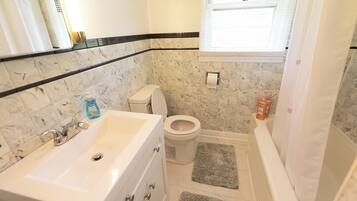 Towels, soap, toilet paper