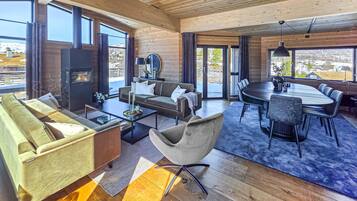 Smart TV, fireplace