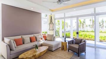 Premier Villa, Private Pool, Garden Area | Living area | Flat-screen TV