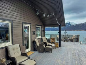 Terrace/patio - Cottage with northern lights near Stetinden (Ballangen)