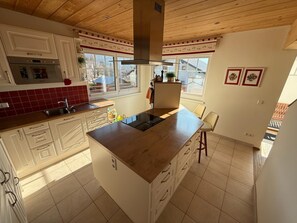Fridge, microwave, oven, stovetop - Country house by the slopes with mountain views (Tauplitz)