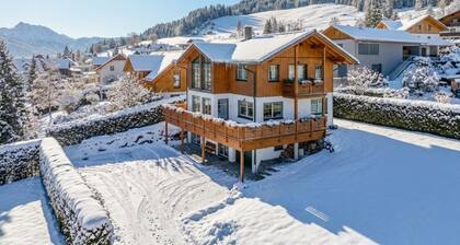 Country house on the slopes with mountain views