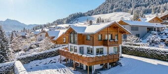 Country house on the slopes with mountain views